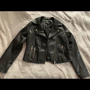 Stradivarius Black Leather Jacket